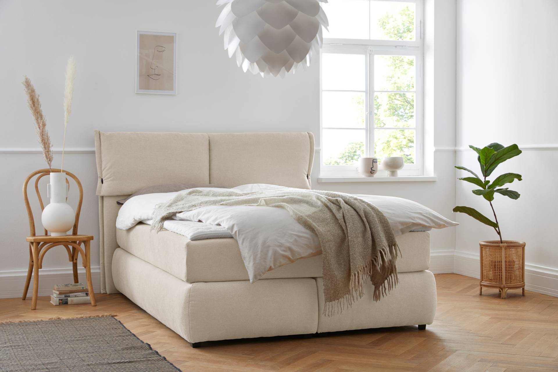 andas Boxspringbett »Jenson«, in 4 Farben, 4 Breiten, 3 Matratzenarten in 2 Härtegraden, Topper andas Boxspringbett »Jenson«, in 4 Farben, 4 Breiten, 3 Matratzenarten in 2 Härtegraden, Topper von andas