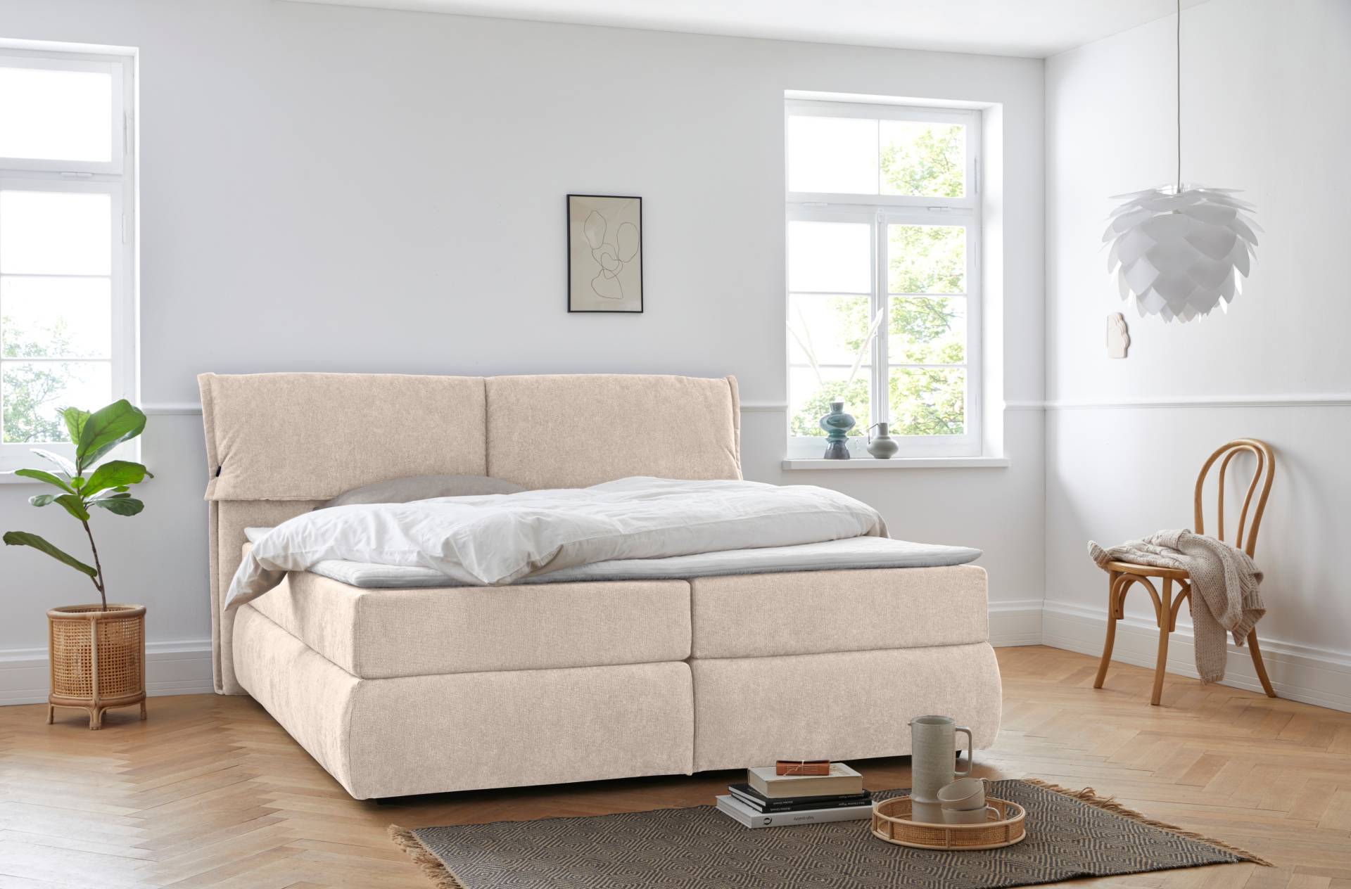 andas Boxspringbett »Jenson«, in 4 Farben, 4 Breiten, 3 Matratzenarten in 2 Härtegraden, Topper andas Boxspringbett »Jenson«, in 4 Farben, 4 Breiten, 3 Matratzenarten in 2 Härtegraden, Topper von andas