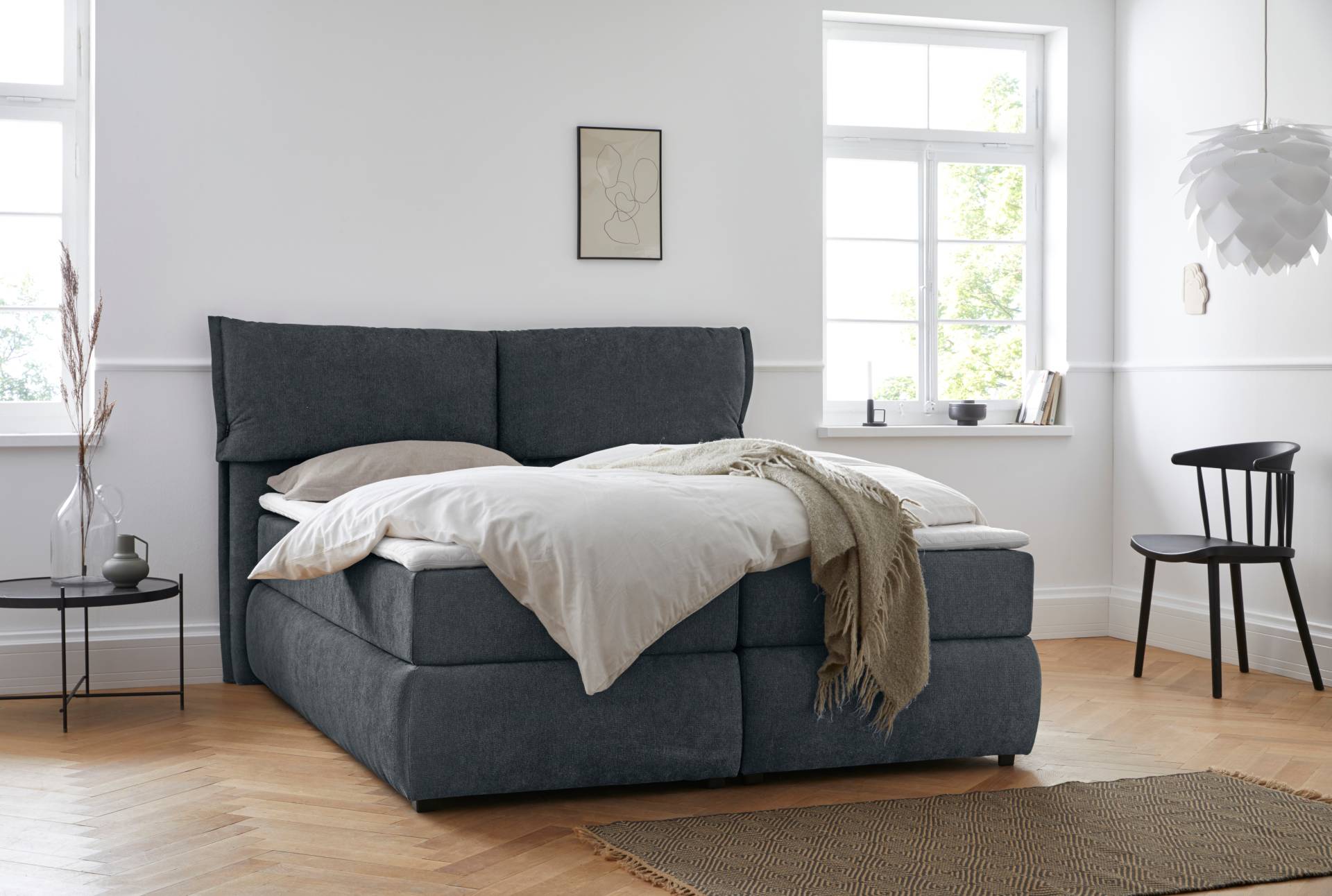 andas Boxspringbett »Jenson«, in 4 Farben, 4 Breiten, 3 Matratzenarten in 2 Härtegraden, Topper andas Boxspringbett »Jenson«, in 4 Farben, 4 Breiten, 3 Matratzenarten in 2 Härtegraden, Topper von andas