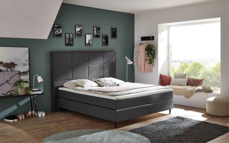 andas Boxspringbett »Linja«, mit Hotelbett-Charakter, Komfortliegehöhe und Topper inklusive von andas