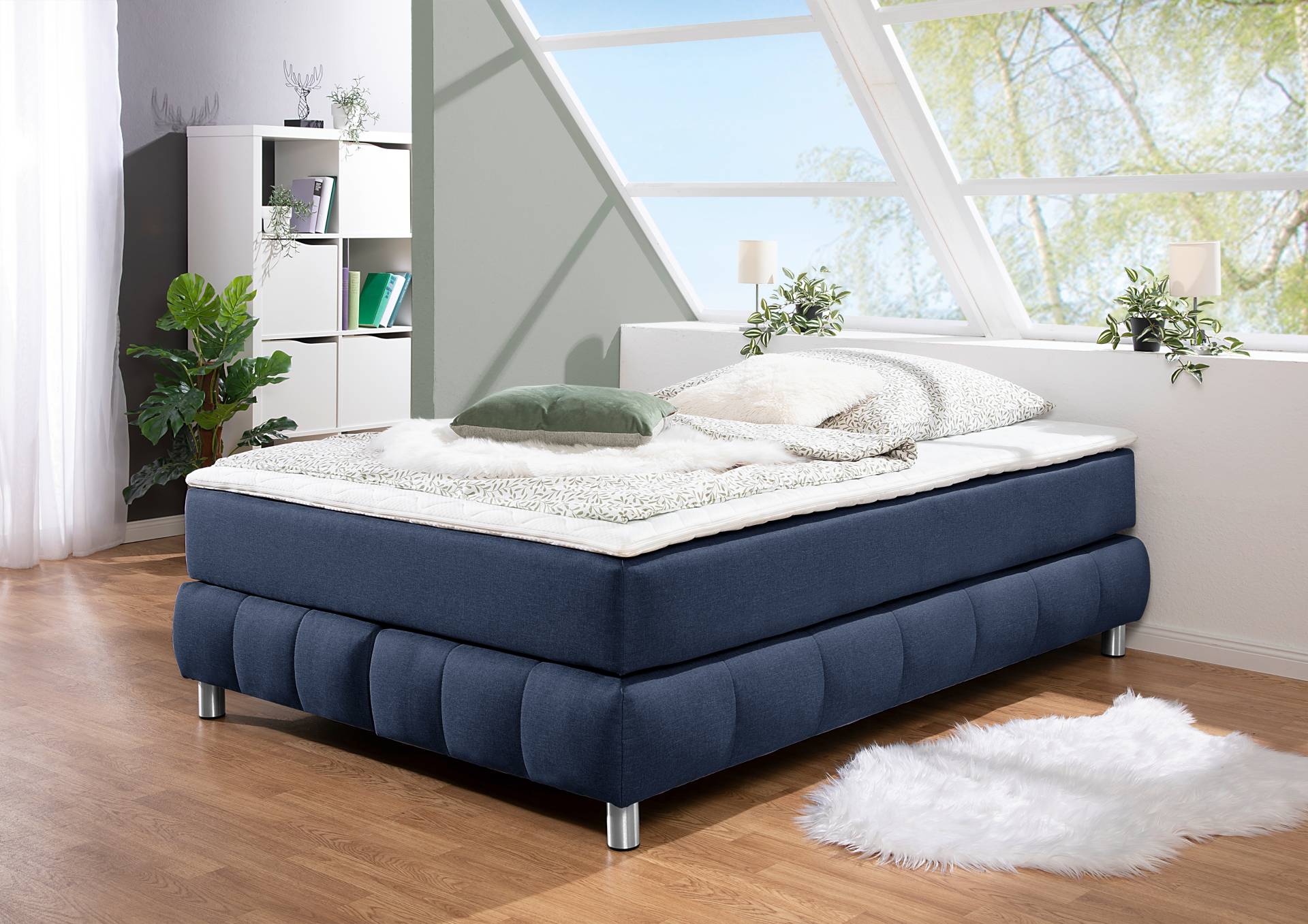 andas Boxspringbett »Salo«, Ohne Kopfteil, inkl. Topper, auch in Überlänge 220 cm von andas