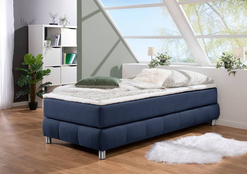 andas Boxspringbett »Salo«, Ohne Kopfteil, inkl. Topper, auch in Überlänge 220 cm von andas