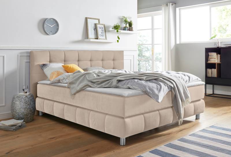 andas Boxspringbett »Salo«, incl. Topper, 6 Breiten, 2 Härtegrade, TFK auch in Härtegrad 4 von andas