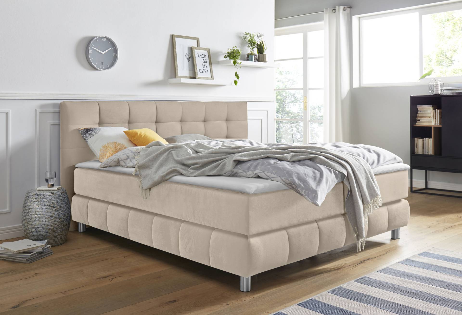andas Boxspringbett »Salo«, incl. Topper, 6 Breiten, 2 Härtegrade, TFK auch in Härtegrad 4 von andas