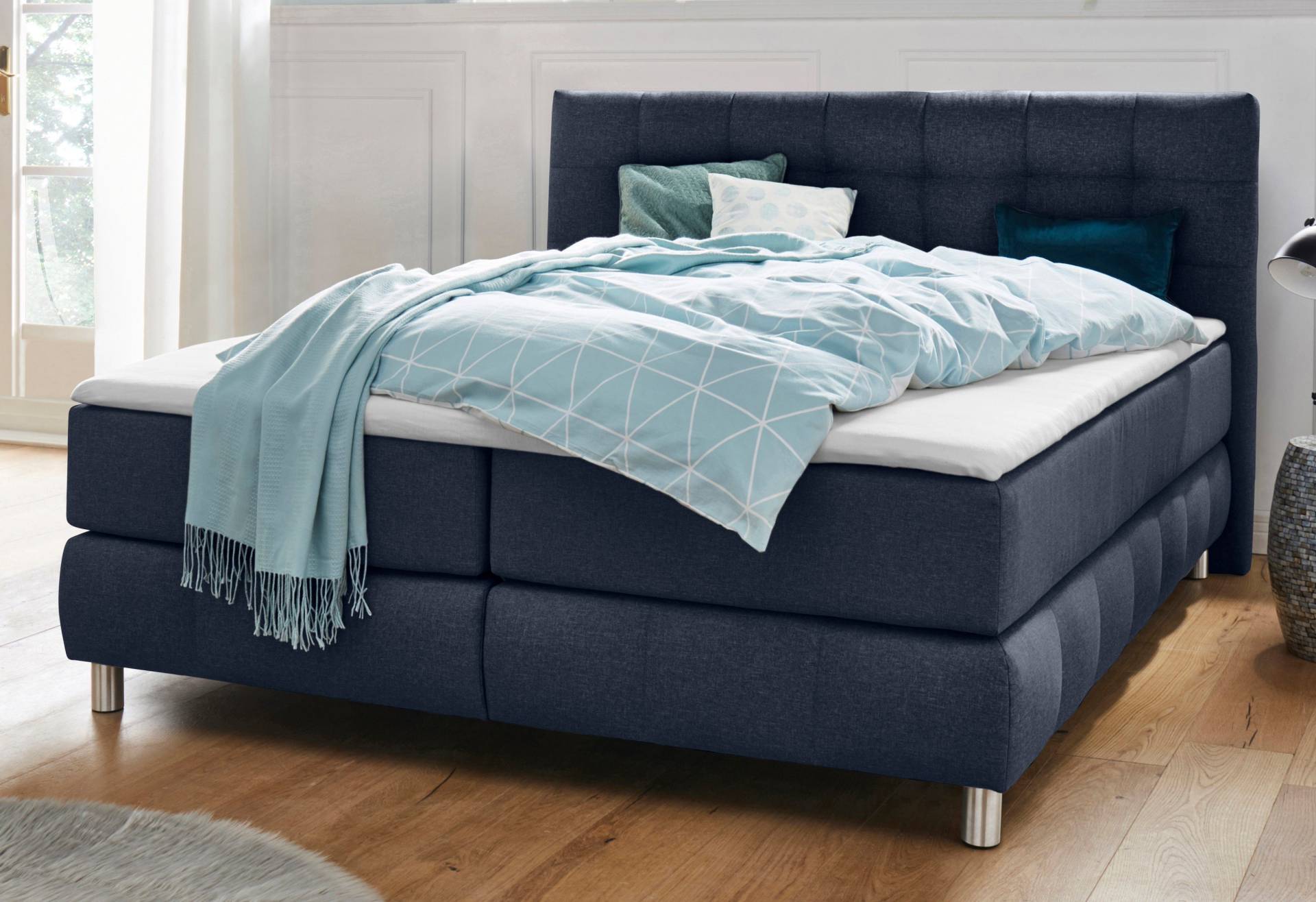 andas Boxspringbett »Salo XXL«, in Samtoptik oder Struktur, 6 Breiten in Überlänge 220cm, 4 Härtegrade andas Boxspringbett »Salo XXL«, in Samtoptik oder Struktur, 6 Breiten in Überlänge 220cm, 4 Härtegrade von andas