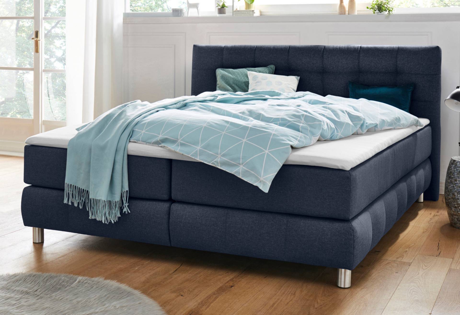 andas Boxspringbett »Salo XXL«, in Samtoptik oder Struktur, 6 Breiten in Überlänge 220cm, 4 Härtegrade andas Boxspringbett »Salo XXL«, in Samtoptik oder Struktur, 6 Breiten in Überlänge 220cm, 4 Härtegrade von andas