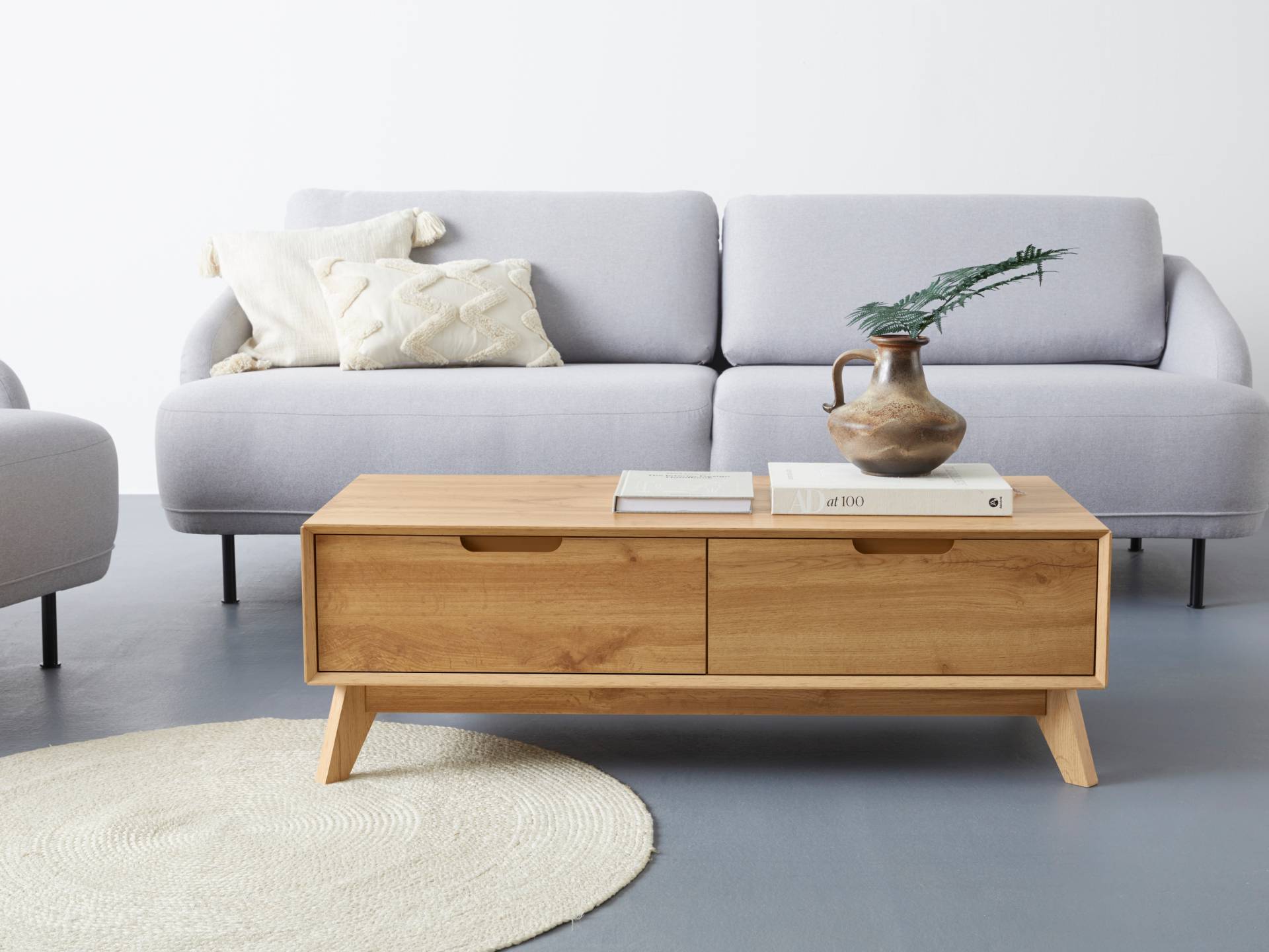andas Couchtisch »Pandrup«, mit 2 Schubkasten, in verschiedenen Farben erhältlich, Höhe 37 cm andas Couchtisch »Pandrup«, mit 2 Schubkasten, in verschiedenen Farben erhältlich, Höhe 37 cm von andas