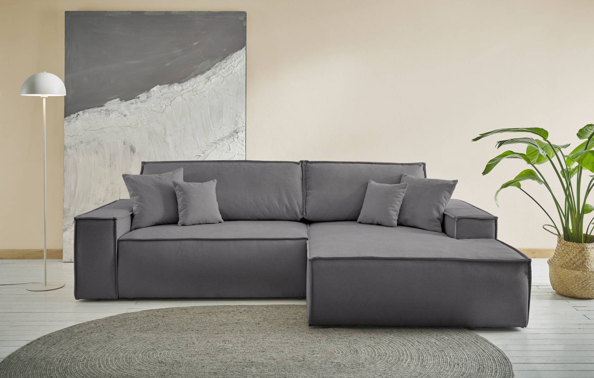 andas Ecksofa »Finnley Schlafsofa 267 cm in Bouclé, Struktur fein u. Cord, L-Form,«, Schlaffunktion m. Bettkasten (136/210 cm), Bouclé, Struktur und Cord andas Ecksofa »Finnley Schlafsofa 267 cm in Bouclé, Struktur fein u. Cord, L-Form,«, Schlaffunktion m. Bettkasten (136/210 cm), Bouclé, Struktur und Cord von andas