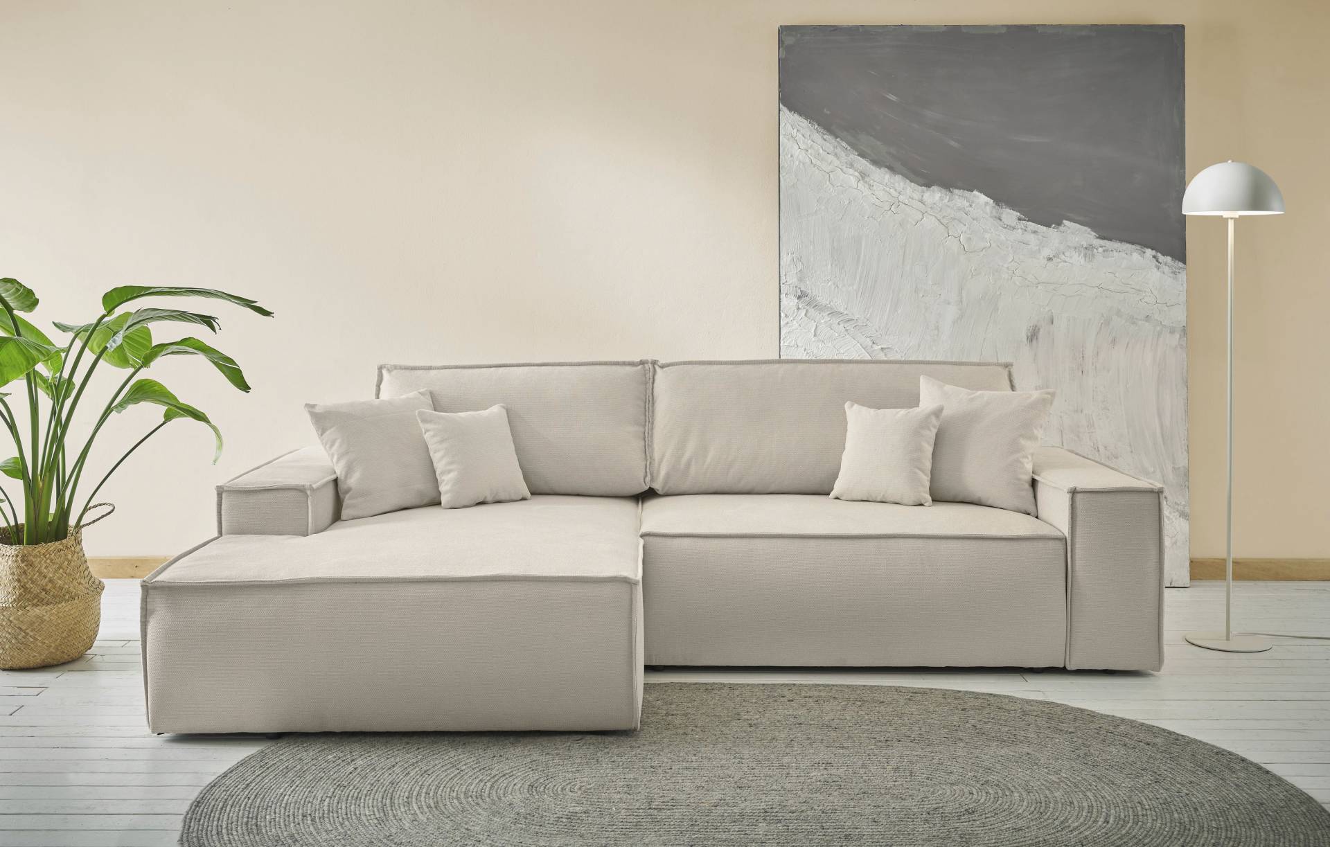 andas Ecksofa »Finnley Schlafsofa 267 cm in Bouclé, Struktur fein u. Cord, L-Form,«, Schlaffunktion m. Bettkasten (136/210 cm), Bouclé, Struktur und Cord andas Ecksofa »Finnley Schlafsofa 267 cm in Bouclé, Struktur fein u. Cord, L-Form,«, Schlaffunktion m. Bettkasten (136/210 cm), Bouclé, Struktur und Cord von andas