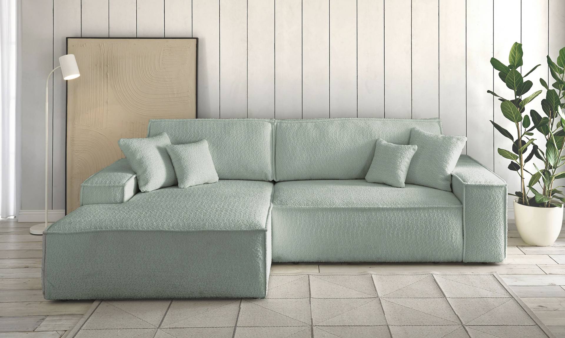 andas Ecksofa »Finnley Schlafsofa 267 cm in Bouclé, Struktur fein u. Cord, L-Form,«, Schlaffunktion m. Bettkasten (136/210 cm), Bouclé, Struktur und Cord andas Ecksofa »Finnley Schlafsofa 267 cm in Bouclé, Struktur fein u. Cord, L-Form,«, Schlaffunktion m. Bettkasten (136/210 cm), Bouclé, Struktur und Cord von andas