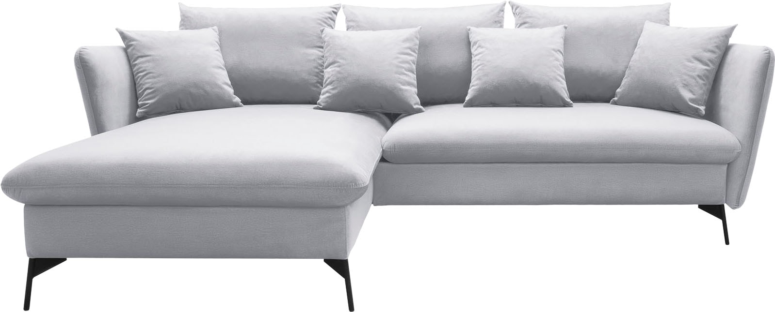 andas Ecksofa »LIVORNO,258 cm, L-Form,«, Schlaffunktion u. Bettkasten (139/224cm), Samt, Struktur, Webstoff andas Ecksofa »LIVORNO,258 cm, L-Form,«, Schlaffunktion u. Bettkasten (139/224cm), Samt, Struktur, Webstoff von andas