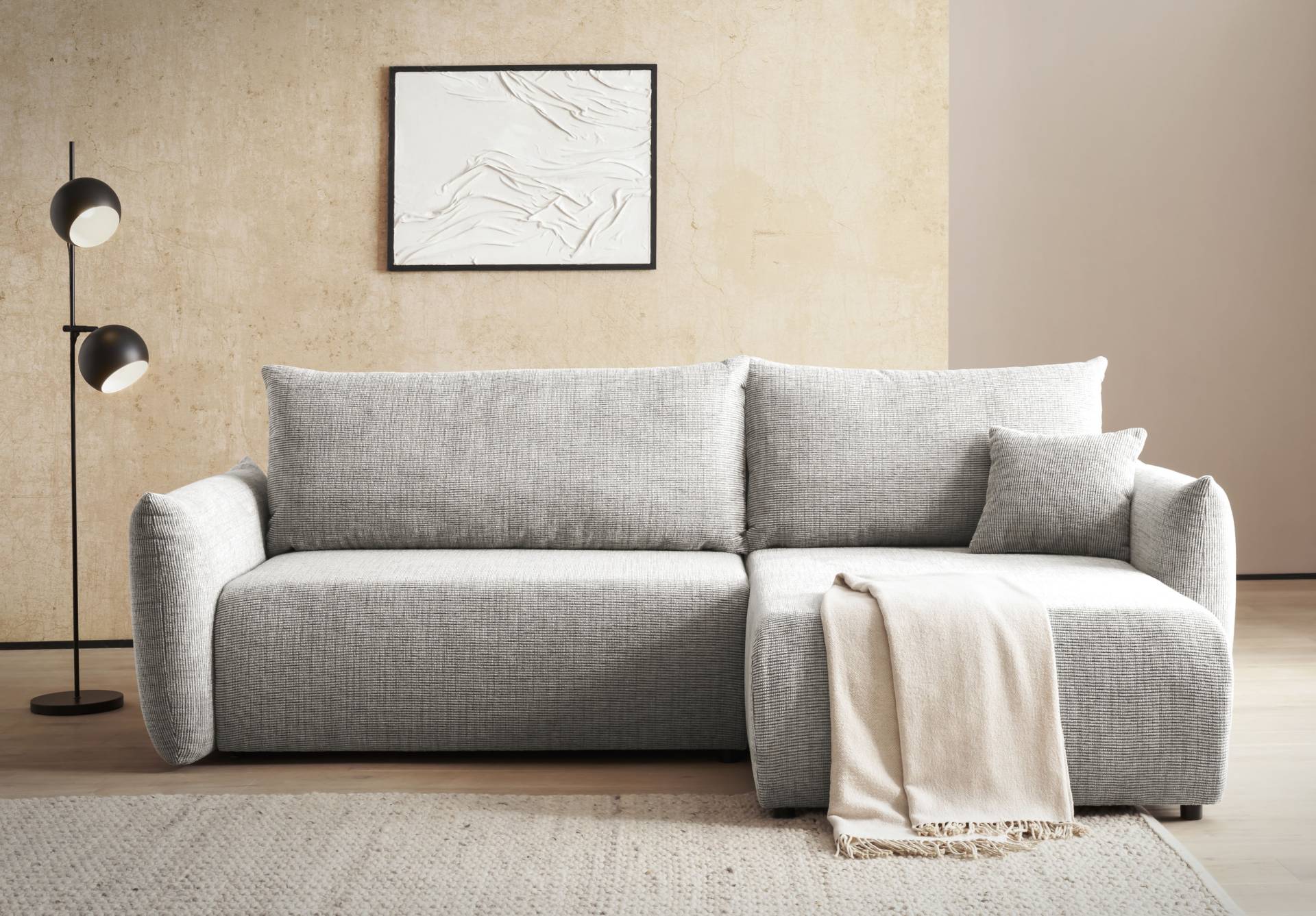 andas Ecksofa »MAVAS Schlafsofa mit Bettkasten« von andas