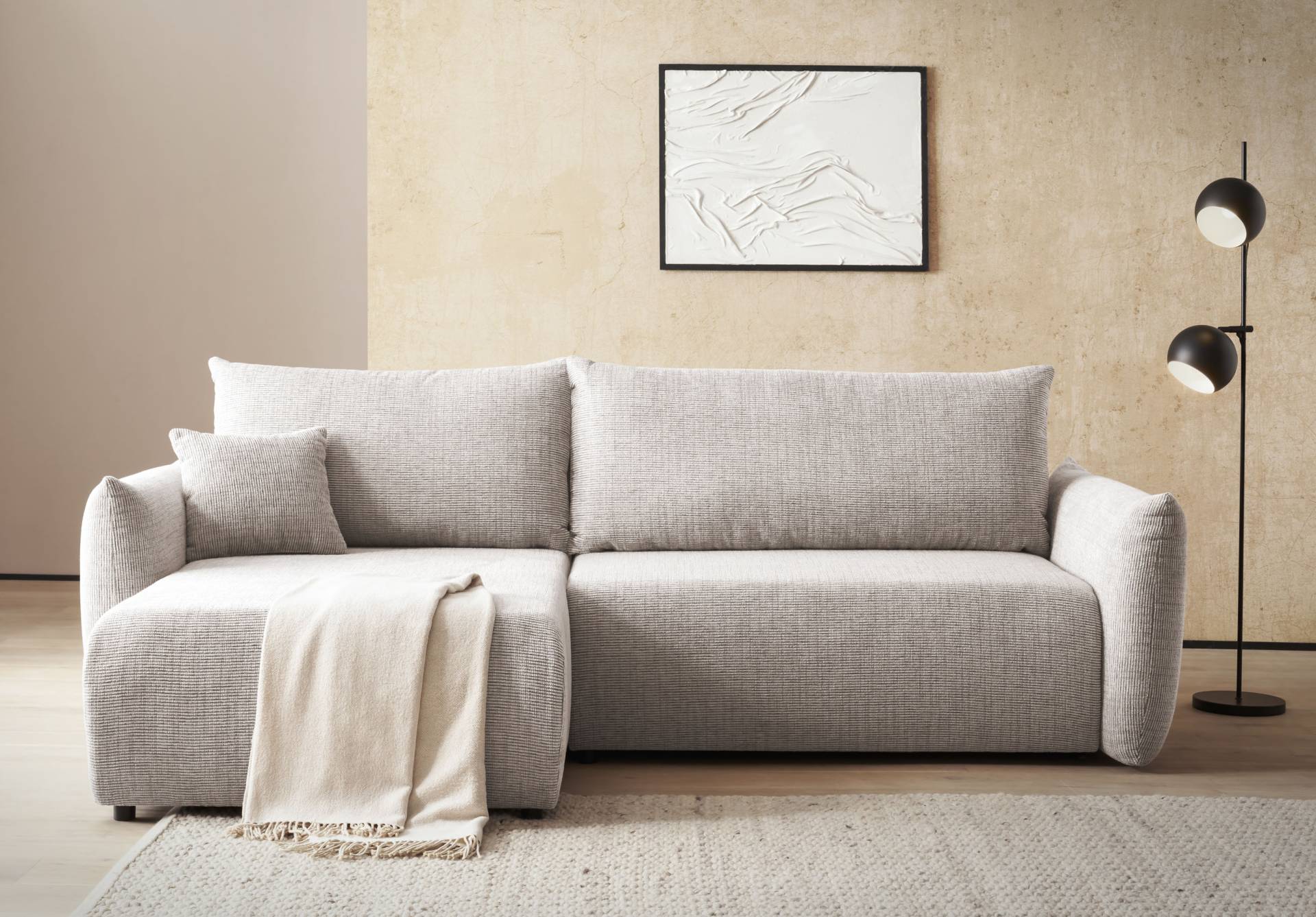 andas Ecksofa »MAVAS Schlafsofa mit Bettkasten« von andas