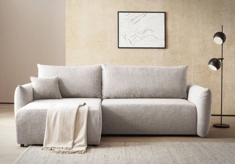 andas Ecksofa »MAVAS Schlafsofa mit Bettkasten, L-Form,« von andas