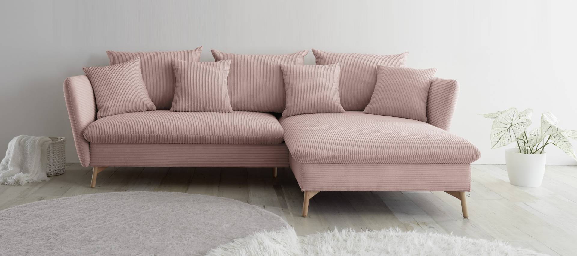 andas Ecksofa »MERLE, 258 cm, L-Form, traumhafter Cord,«, mit Bettfunktion und Bettkasten, Liegefläche 224 x 139 andas Ecksofa »MERLE, 258 cm, L-Form, traumhafter Cord,«, mit Bettfunktion und Bettkasten, Liegefläche 224 x 139 von andas