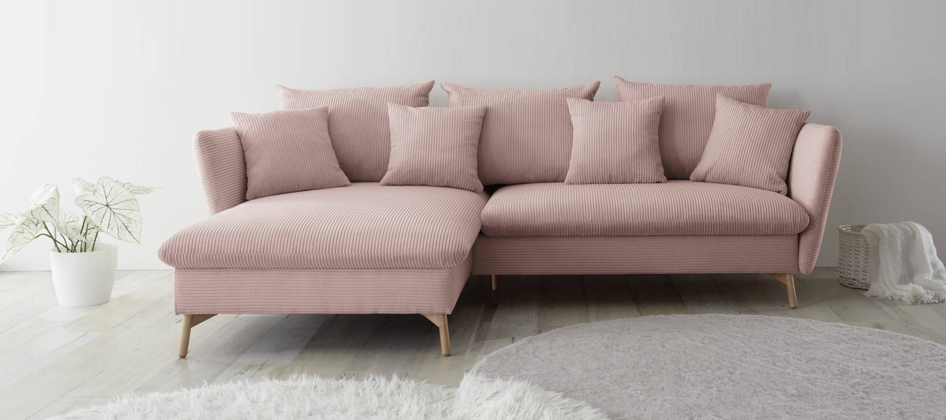 andas Ecksofa »MERLE, 258 cm, L-Form, traumhafter Cord,«, mit Bettfunktion und Bettkasten, Liegefläche 224 x 139 andas Ecksofa »MERLE, 258 cm, L-Form, traumhafter Cord,«, mit Bettfunktion und Bettkasten, Liegefläche 224 x 139 von andas
