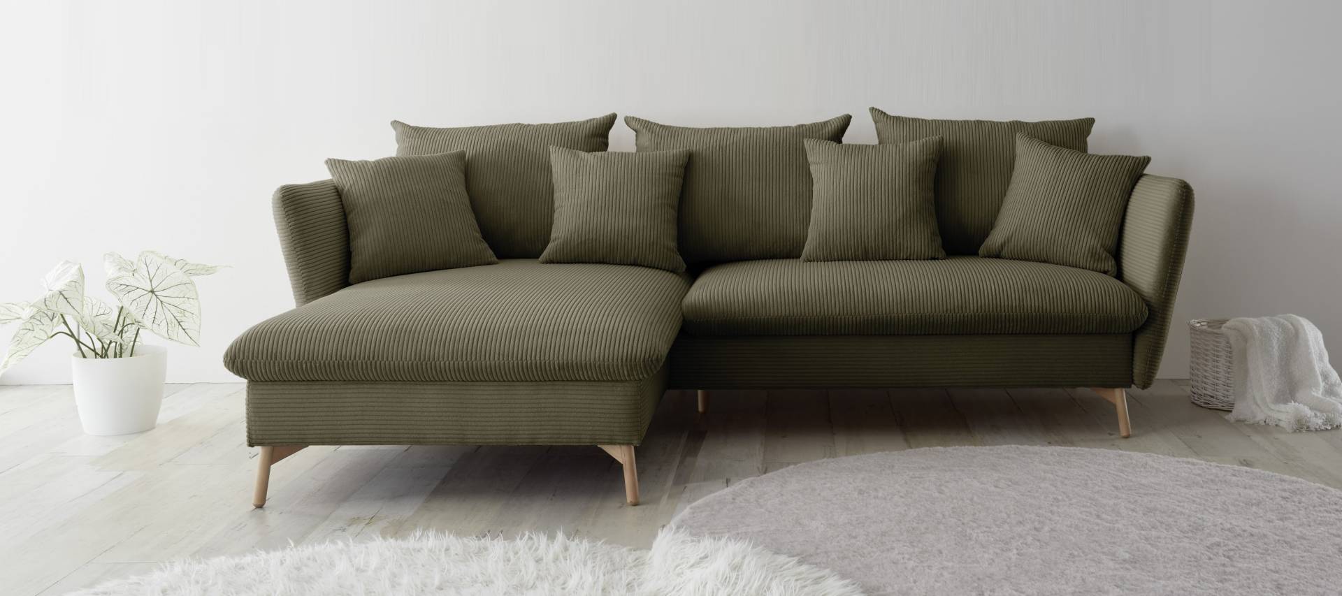 andas Ecksofa »MERLE, 258 cm, L-Form, traumhafter Cord,«, mit Bettfunktion und Bettkasten, Liegefläche 224 x 139 andas Ecksofa »MERLE, 258 cm, L-Form, traumhafter Cord,«, mit Bettfunktion und Bettkasten, Liegefläche 224 x 139 von andas