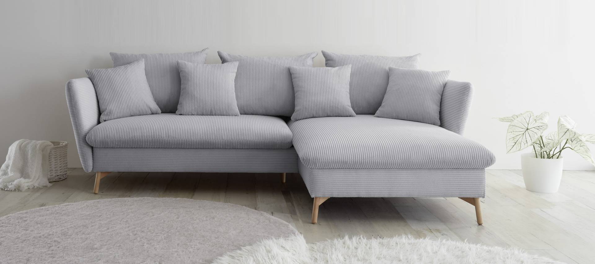 andas Ecksofa »MERLE, 258 cm, L-Form, traumhafter Cord,«, mit Bettfunktion und Bettkasten, Liegefläche 224 x 139 andas Ecksofa »MERLE, 258 cm, L-Form, traumhafter Cord,«, mit Bettfunktion und Bettkasten, Liegefläche 224 x 139 von andas