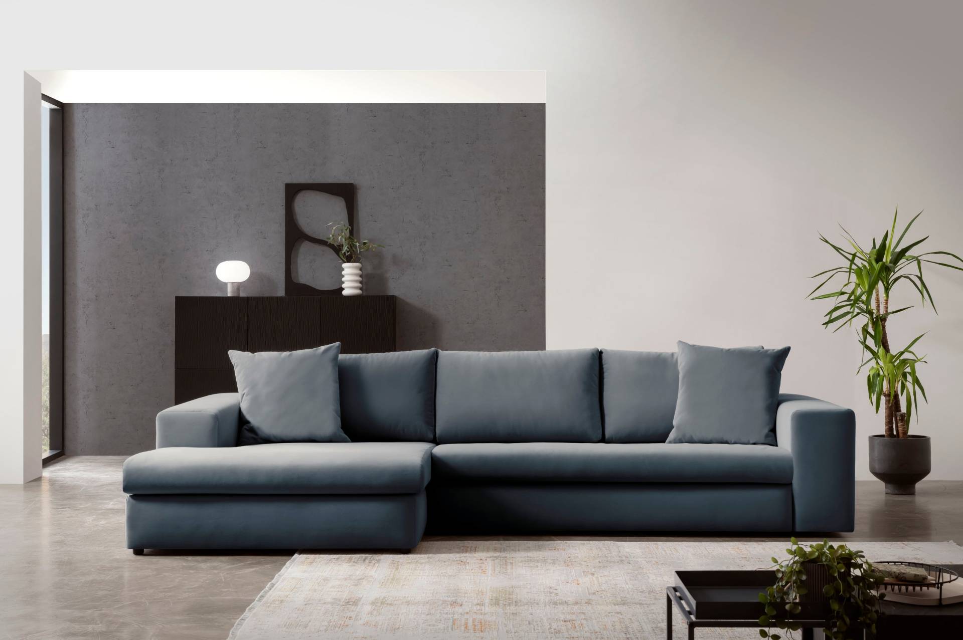andas Ecksofa »SLEETLAND XXL in Samtvelours oder Vintage-Leder-Optik, L-Form,«, besonders gross und bequem andas Ecksofa »SLEETLAND XXL in Samtvelours oder Vintage-Leder-Optik, L-Form,«, besonders gross und bequem von andas