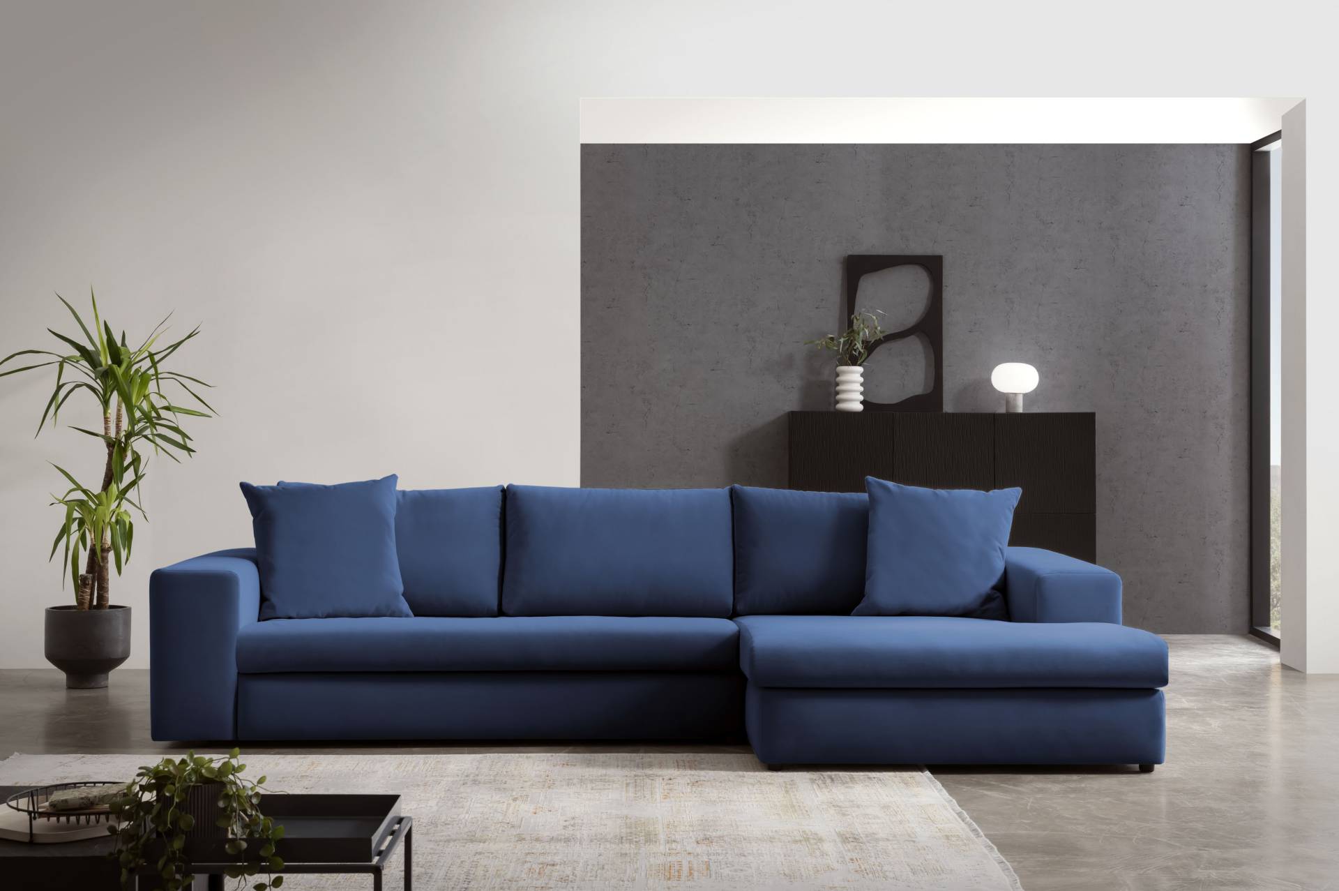 andas Ecksofa »SLEETLAND XXL in Samtvelours oder Vintage-Leder-Optik, L-Form,«, besonders gross und bequem andas Ecksofa »SLEETLAND XXL in Samtvelours oder Vintage-Leder-Optik, L-Form,«, besonders gross und bequem von andas