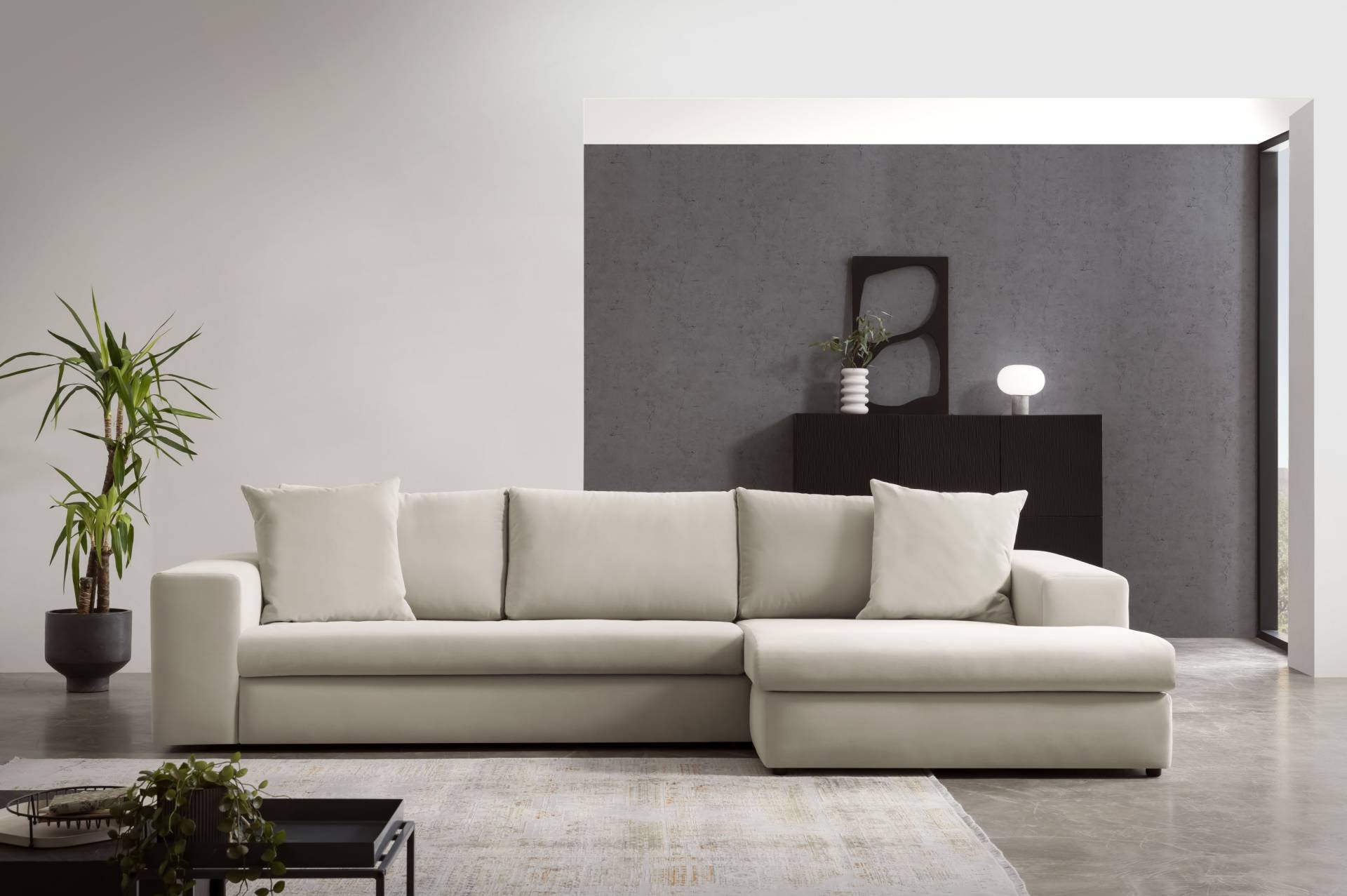andas Ecksofa »SLEETLAND XXL in Samtvelours oder Vintage-Leder-Optik, L-Form,«, besonders gross und bequem andas Ecksofa »SLEETLAND XXL in Samtvelours oder Vintage-Leder-Optik, L-Form,«, besonders gross und bequem von andas