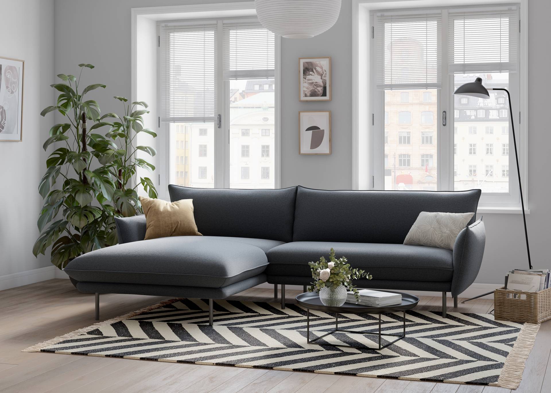 andas Ecksofa »Stine L-Form«, Besonderes Design durch Kissenoptik und Keder, by Morten Georgsen andas Ecksofa »Stine L-Form«, Besonderes Design durch Kissenoptik und Keder, by Morten Georgsen von andas