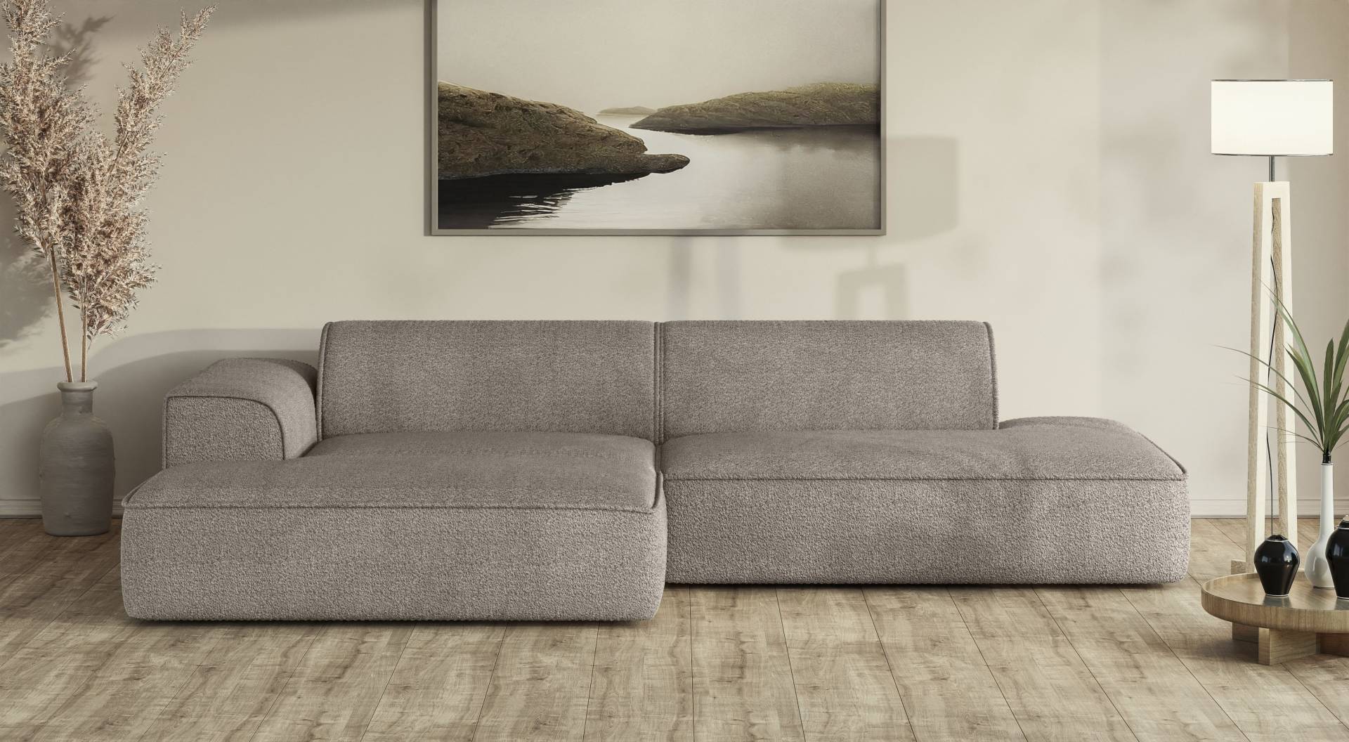 andas Ecksofa »TORSTAD mit Keder, moderne Optik, Polsterecke L-Form« von andas