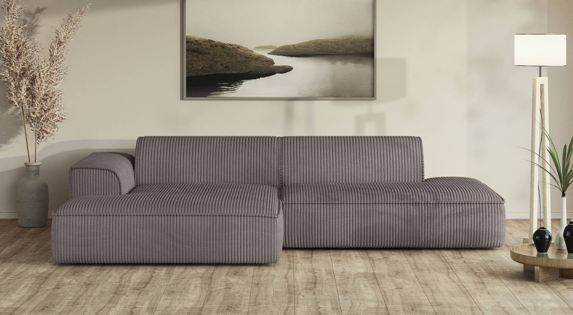 andas Ecksofa »TORSTAD mit Keder, moderne Optik, Polsterecke L-Form« von andas