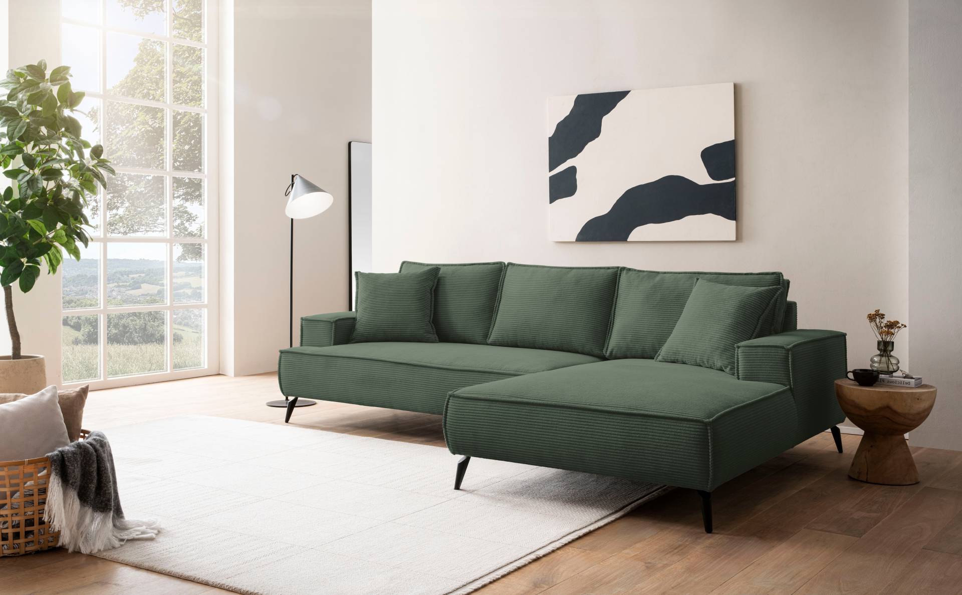 andas Ecksofa »TVINNU, L-Form in Cord, Sofa«, wahlweise Recamiere rechts/links, schwarze Füsse, bequemer Sitzkomfort andas Ecksofa »TVINNU, L-Form in Cord, Sofa«, wahlweise Recamiere rechts/links, schwarze Füsse, bequemer Sitzkomfort von andas