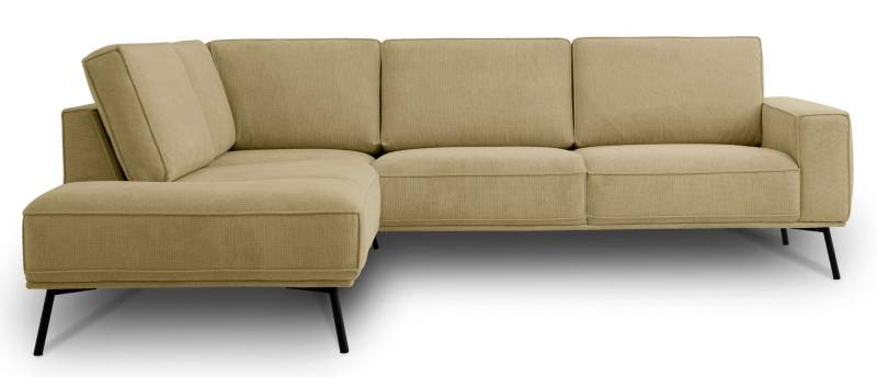 andas Ecksofa »Vosby«, Breite 260 cm, Chenille, mit dekorativer Kedernaht von andas