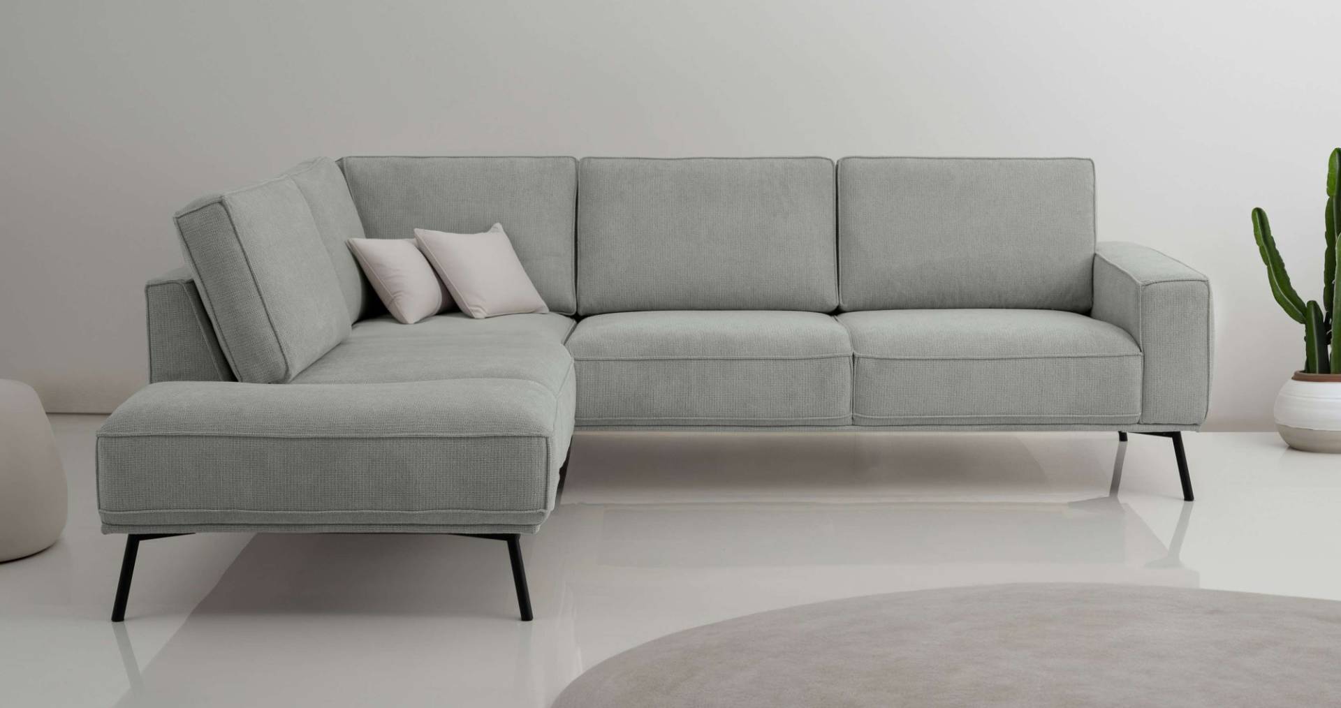 andas Ecksofa »Vosby«, Breite 260 cm, Chenille, mit dekorativer Kedernaht andas Ecksofa »Vosby«, Breite 260 cm, Chenille, mit dekorativer Kedernaht von andas