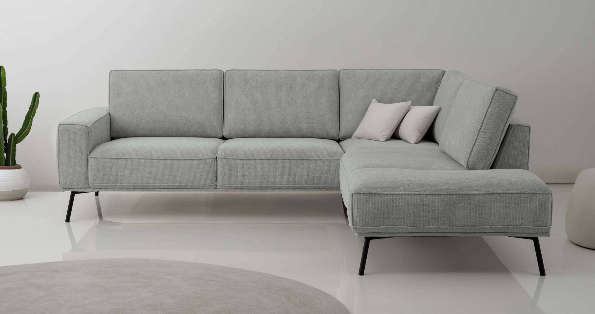 andas Ecksofa »Vosby«, Breite 260 cm, Chenille, mit dekorativer Kedernaht andas Ecksofa »Vosby«, Breite 260 cm, Chenille, mit dekorativer Kedernaht von andas