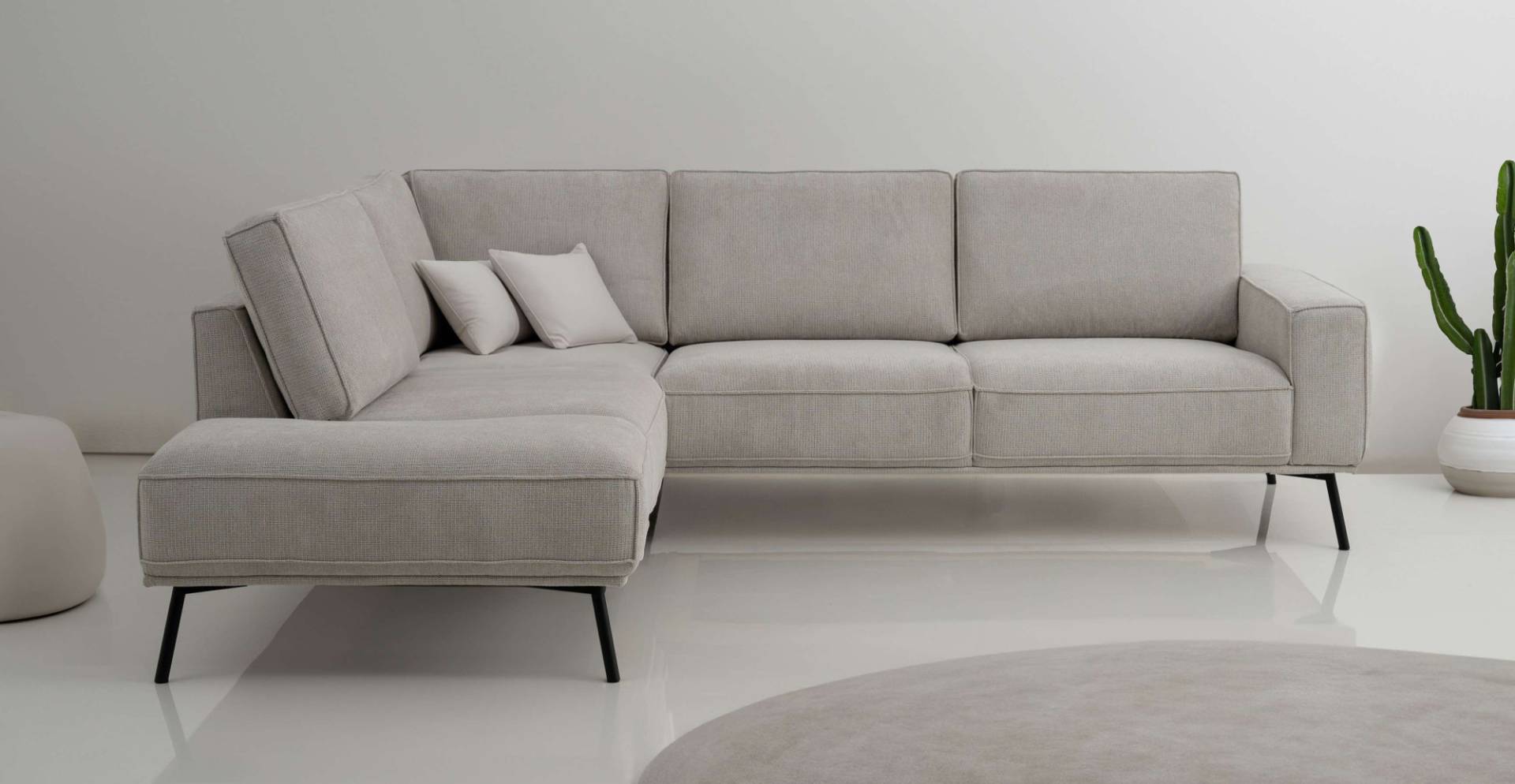 andas Ecksofa »Vosby«, Breite 260 cm, Chenille, mit dekorativer Kedernaht andas Ecksofa »Vosby«, Breite 260 cm, Chenille, mit dekorativer Kedernaht von andas