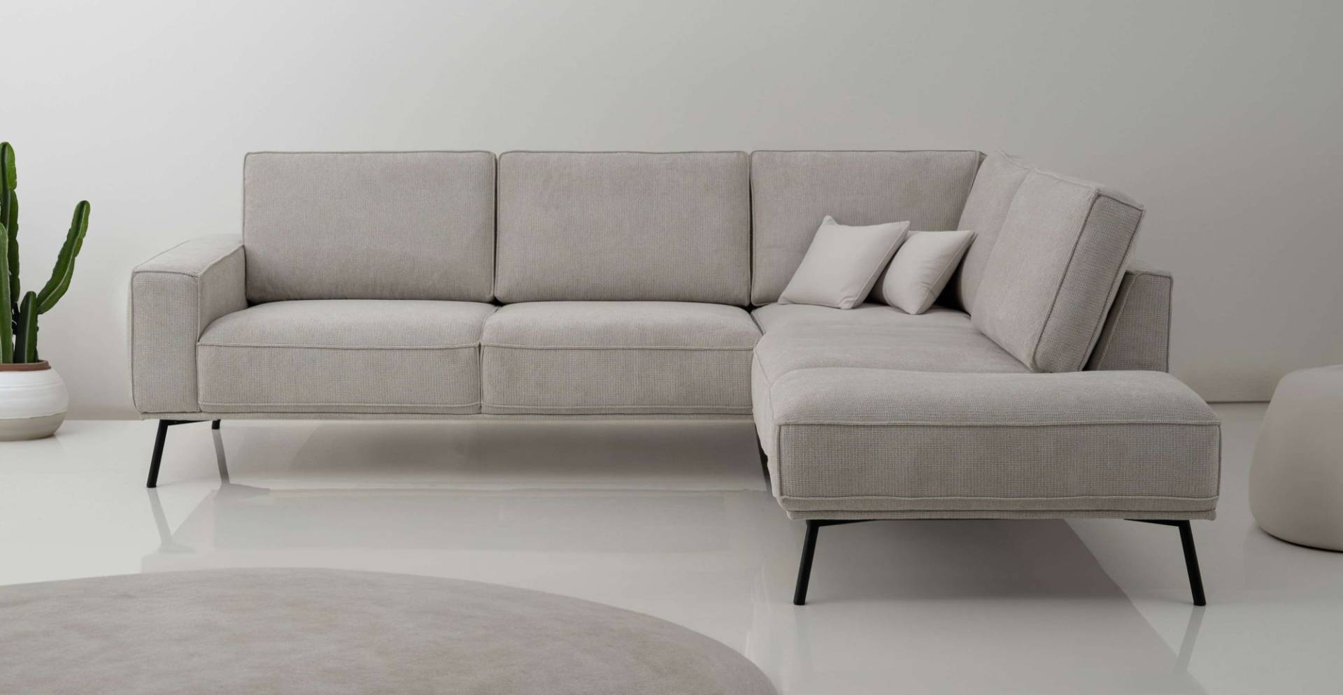 andas Ecksofa »Vosby«, Breite 260 cm, Chenille, mit dekorativer Kedernaht andas Ecksofa »Vosby«, Breite 260 cm, Chenille, mit dekorativer Kedernaht von andas