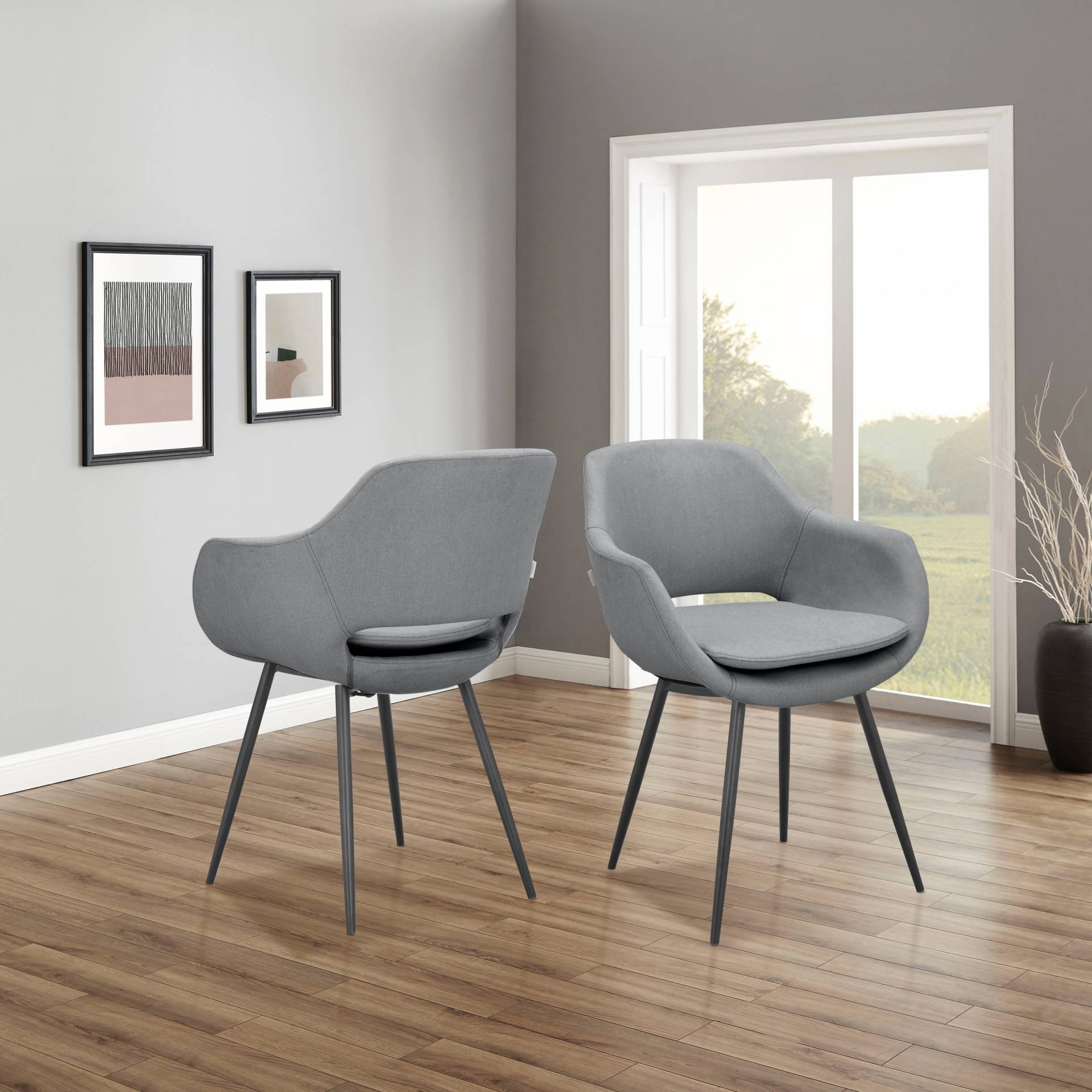 andas Esszimmerstuhl »Mikkeli«, 2 St., Webstoff, mit Sitz und Rücken gepolstert, loses Sitzkissen, Sitzhöhe 48 cm andas Esszimmerstuhl »Mikkeli«, 2 St., Webstoff, mit Sitz und Rücken gepolstert, loses Sitzkissen, Sitzhöhe 48 cm von andas