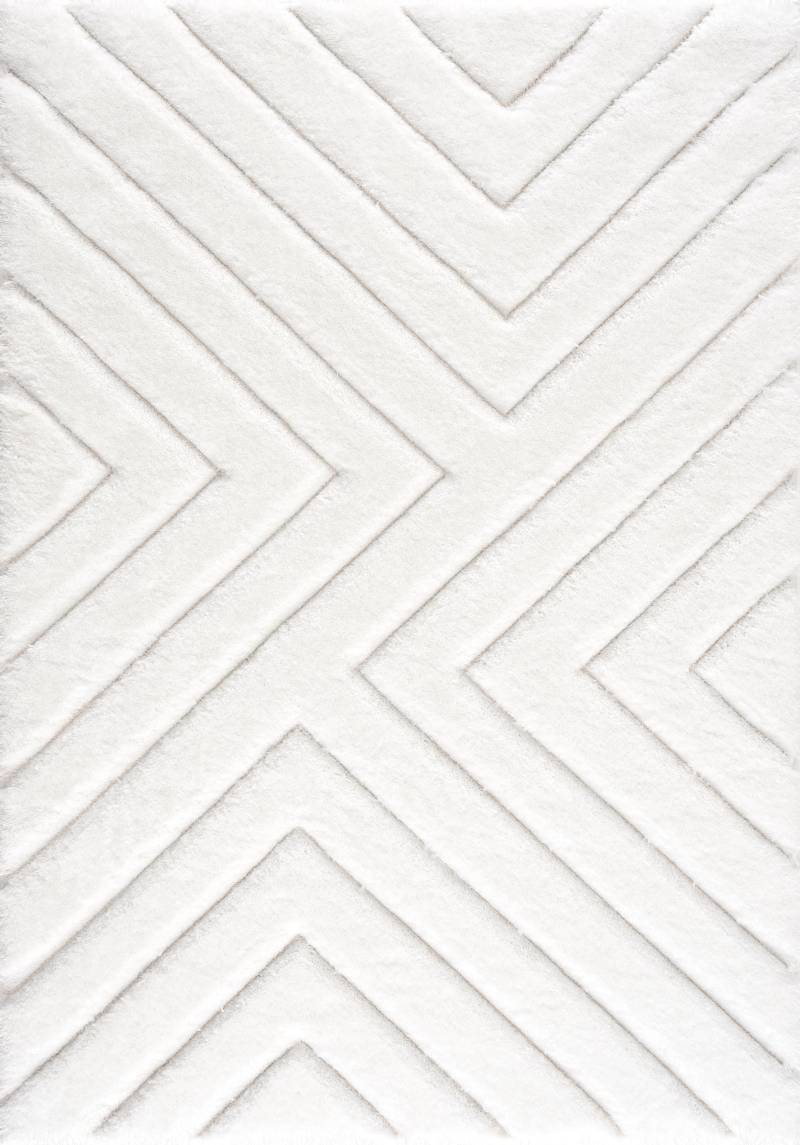 my home Hochflor-Teppich »Fiori«, rechteckig, 43 mm Höhe, mit handgearbeitetem Konturenschnitt, Hochflor, Hoch-Tief-Effekt von My Home