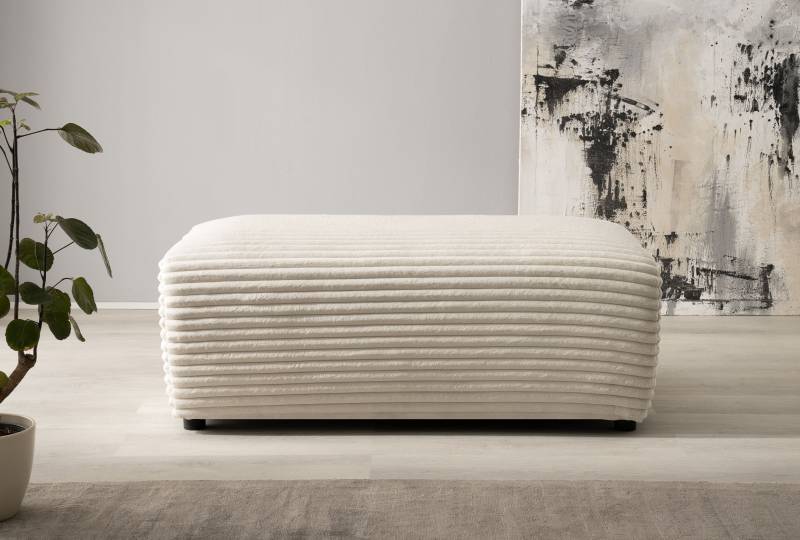 andas Hocker »BAKELS, Polsterhocker in Cord oder Boucle-Stoff«, zur Serie BAKELS, Hocker stellbar zum Schlafsofa (Krokodilverbinder) von andas