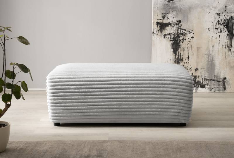 andas Hocker »BAKELS, Polsterhocker in Cord oder Boucle-Stoff«, zur Serie BAKELS, Hocker stellbar zum Schlafsofa (Krokodilverbinder) von andas