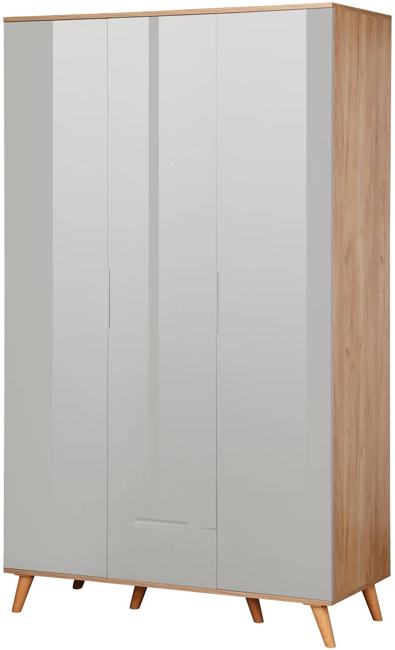 andas Kleiderschrank »Lund Schlafzimmerschrank Bestseller im skandinavischem Design«, Garderobenschrank mit Premium Innenausstattung, Breite 120cm von andas
