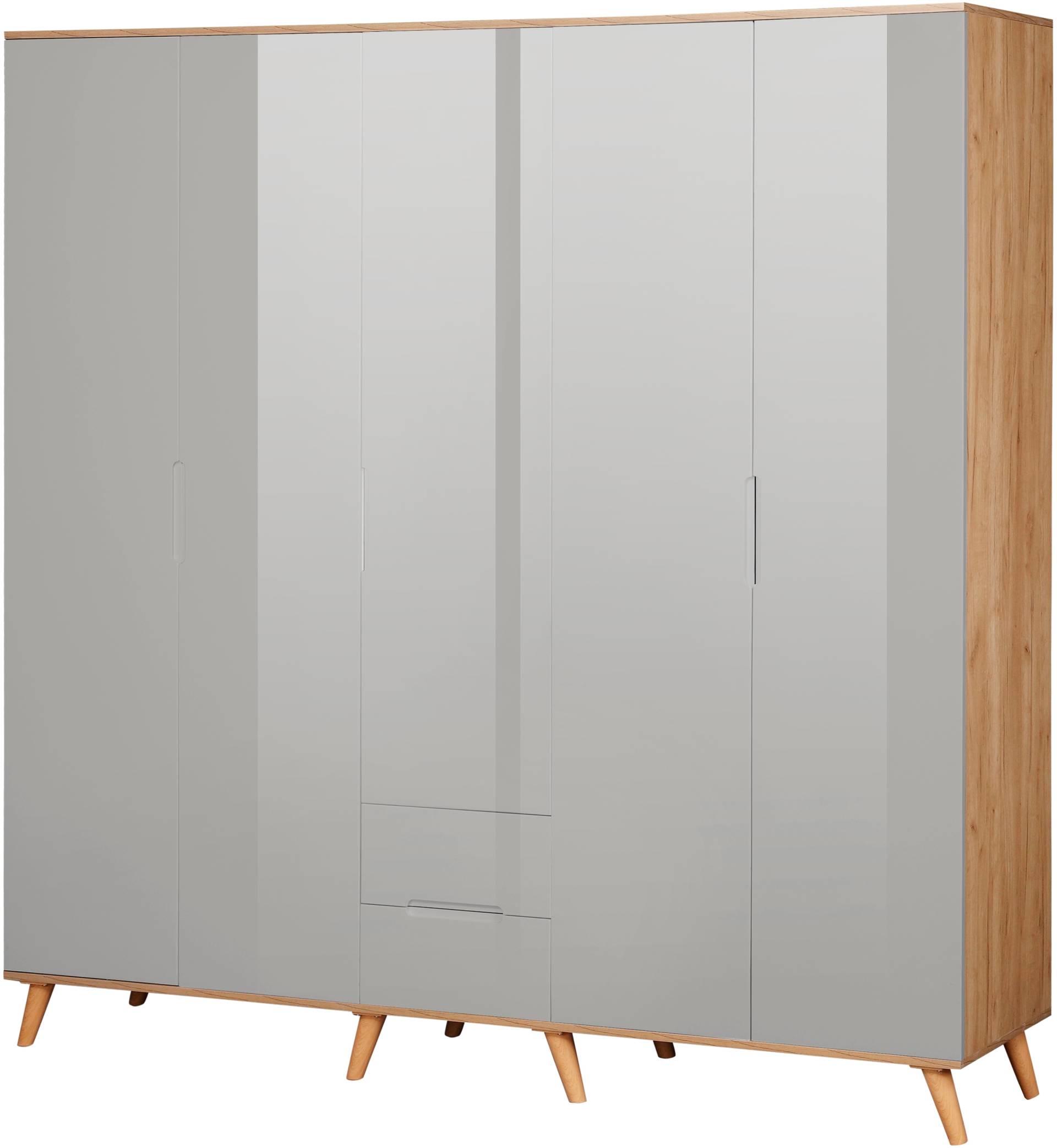 andas Kleiderschrank »Lund Schlafzimmerschrank Bestseller im skandinavischem Design«, Garderobenschrank mit Premium Innenausstattung, Breite 200cm hochglanz andas Kleiderschrank »Lund Schlafzimmerschrank Bestseller im skandinavischem Design«, Garderobenschrank mit Premium Innenausstattung, Breite 200cm hochglanz von andas