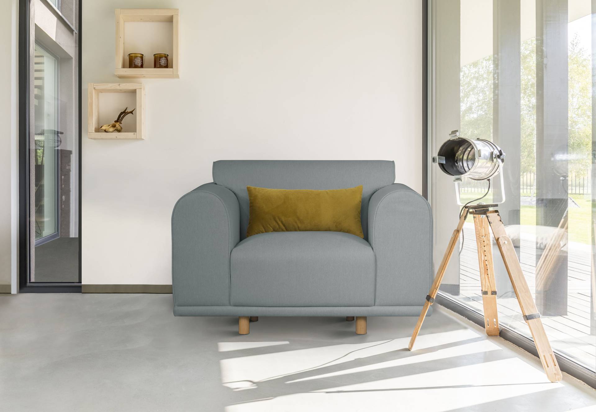 andas Loveseat »Maroon«, in skandinavischem Design, mit losem Kissen von andas