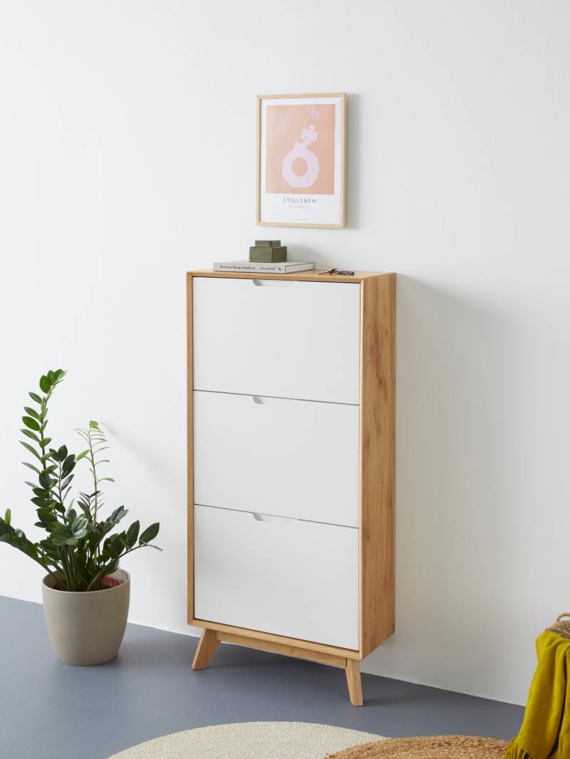andas Schuhschrank »Pandrup«, mit 3 Klappen, ca. 5 Paar Schuhe pro Klappe, Höhe 125 cm von andas