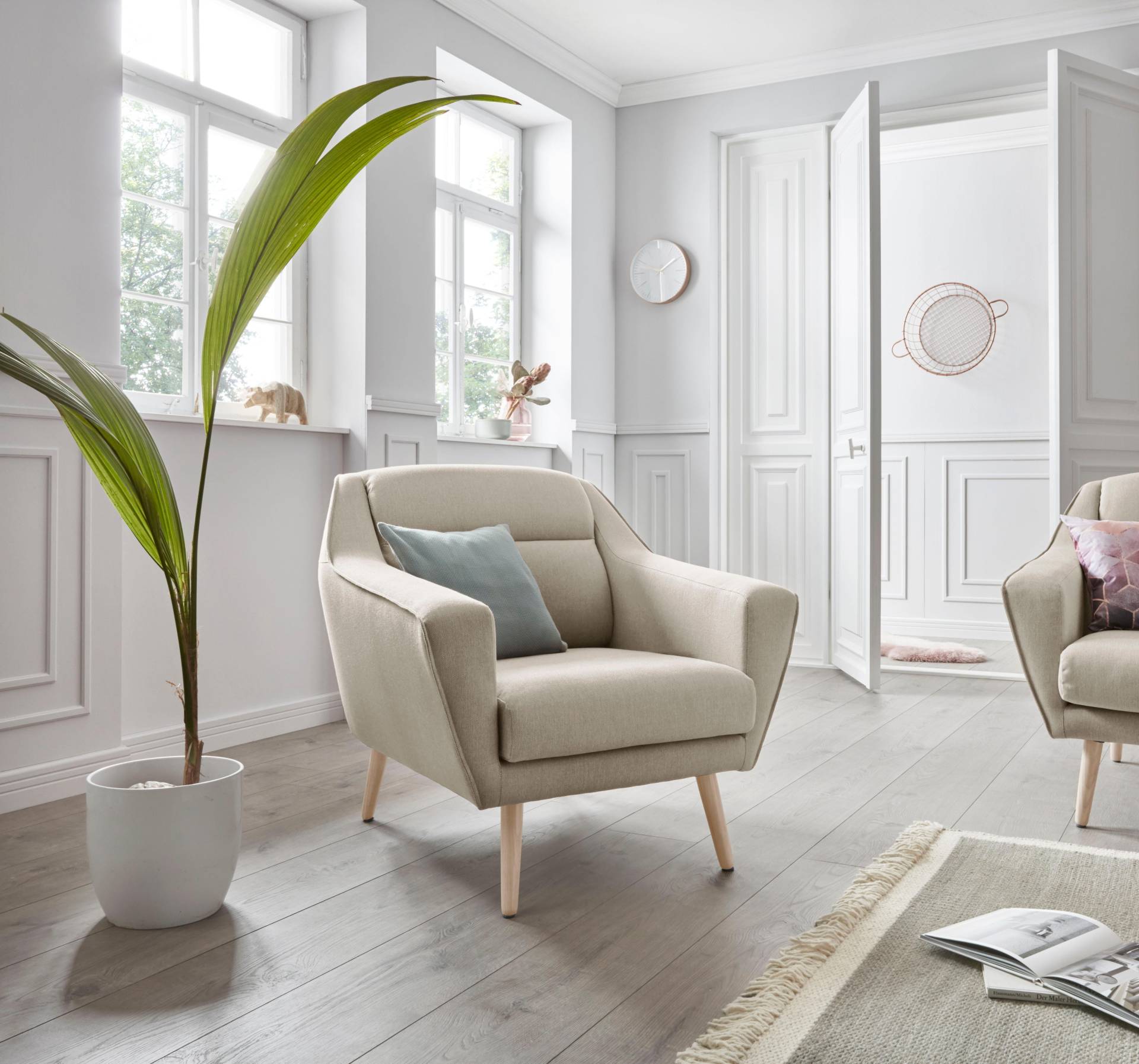 andas Sessel »Bille«, mit Naht im Rückenkissen und Eiche-Beinen, Design by Morten Georgsen andas Sessel »Bille«, mit Naht im Rückenkissen und Eiche-Beinen, Design by Morten Georgsen von andas