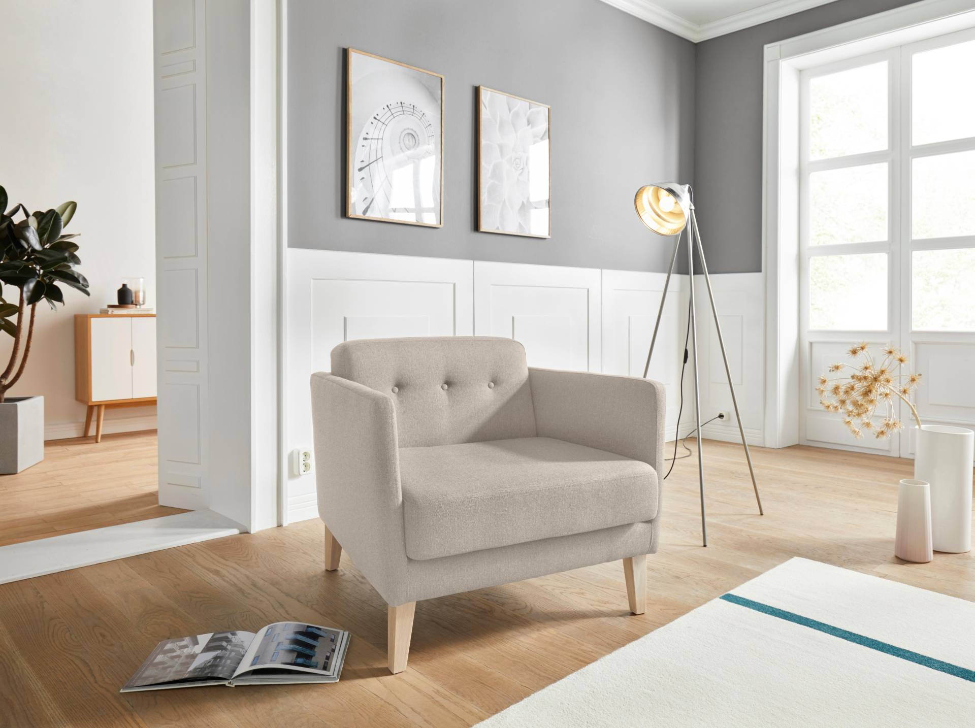 andas Sessel »Raadal«, in skandinavischer Optik, mit Knopfheftung, Design by Morten Georgsen andas Sessel »Raadal«, in skandinavischer Optik, mit Knopfheftung, Design by Morten Georgsen von andas