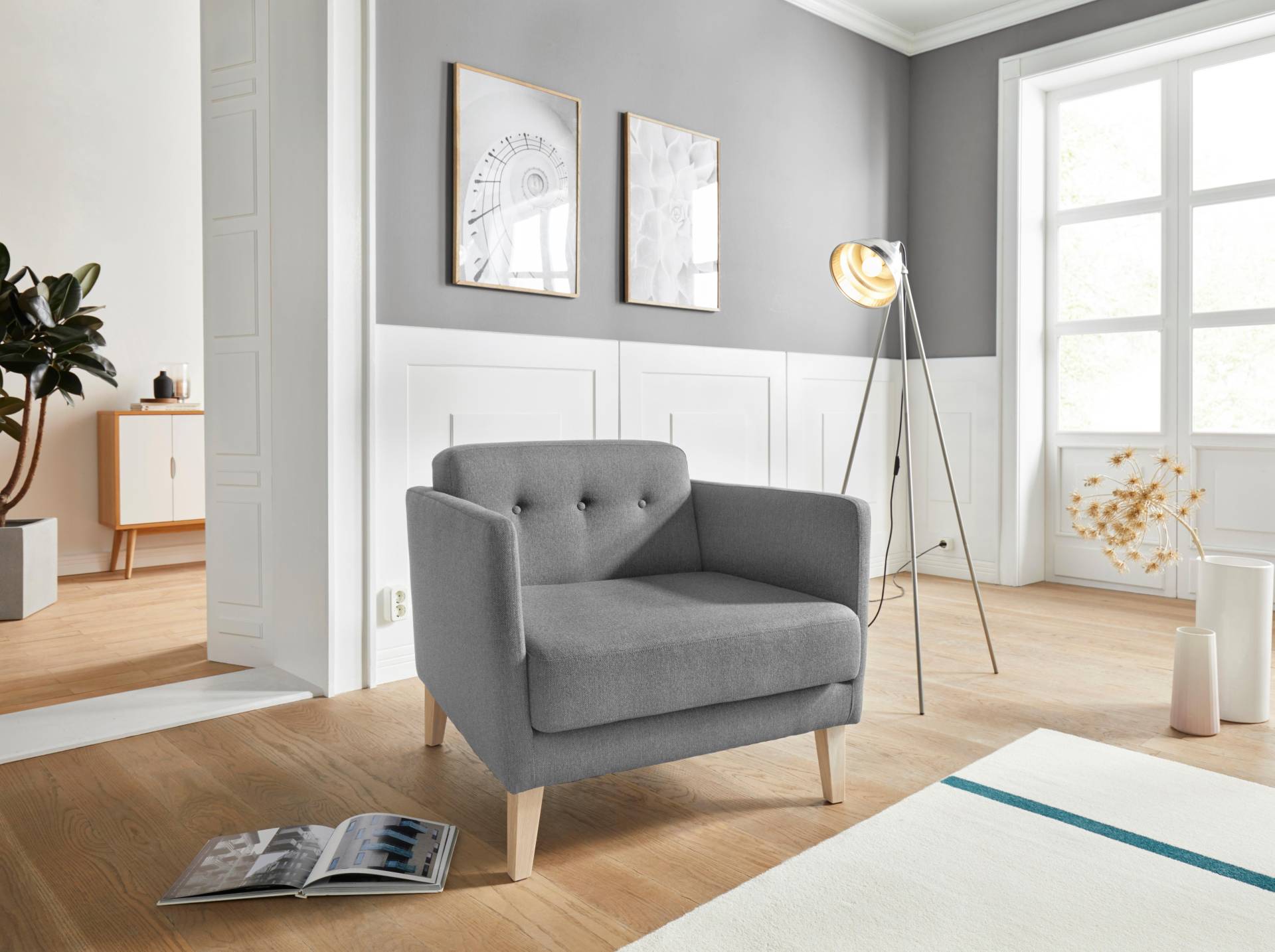 andas Sessel »Raadal«, in skandinavischer Optik, mit Knopfheftung, Design by Morten Georgsen andas Sessel »Raadal«, in skandinavischer Optik, mit Knopfheftung, Design by Morten Georgsen von andas