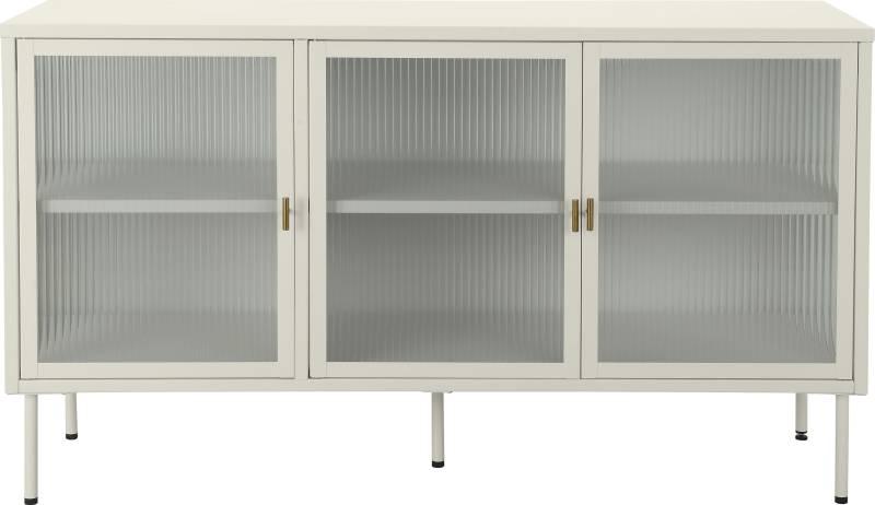 andas Sideboard »Aubres«, Pulverbeschichtet aus Metall, mit drei Glastüren und Einlegeböden von andas