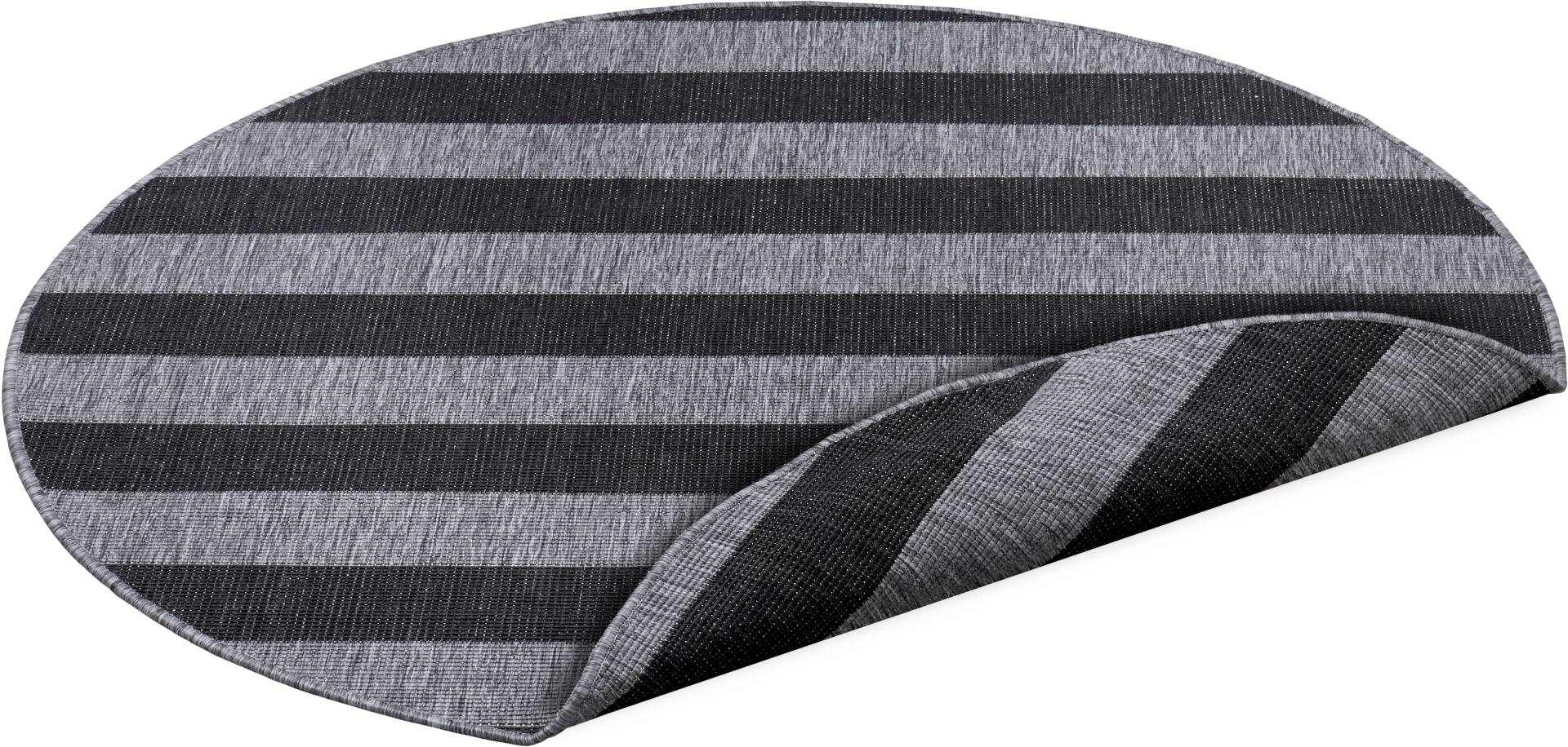 my home Teppich »Alan Wendeteppich«, rund, 5 mm Höhe, Beidseitig nutzbar, Streifen, Scandi, wetterfest, für In- und Outdoor my home Teppich »Alan Wendeteppich«, rund, 5 mm Höhe, Beidseitig nutzbar, Streifen, Scandi, wetterfest, für In- und Outdoor von My Home