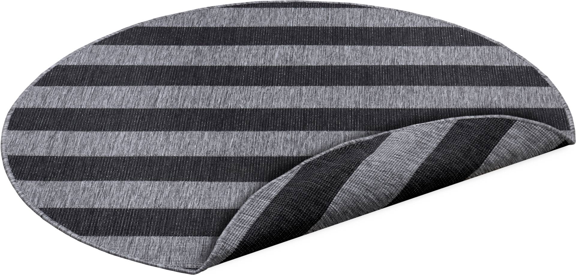 my home Teppich »Alan Wendeteppich«, rund, 5 mm Höhe, Beidseitig nutzbar, Streifen, Scandi, wetterfest, für In- und Outdoor my home Teppich »Alan Wendeteppich«, rund, 5 mm Höhe, Beidseitig nutzbar, Streifen, Scandi, wetterfest, für In- und Outdoor von My Home