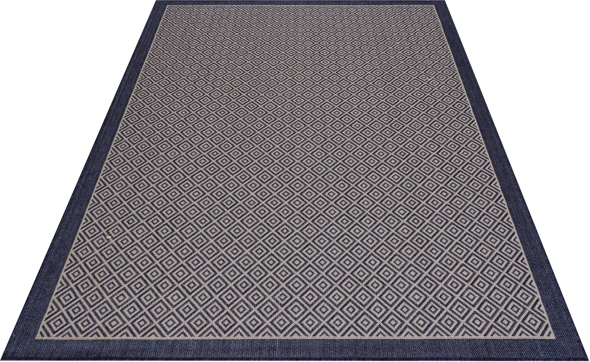 andas Teppich »Aliza«, rechteckig, mit Bordüre,Rauten-Design, wetterfest & UV-beständig, Outdoor geeignet von andas