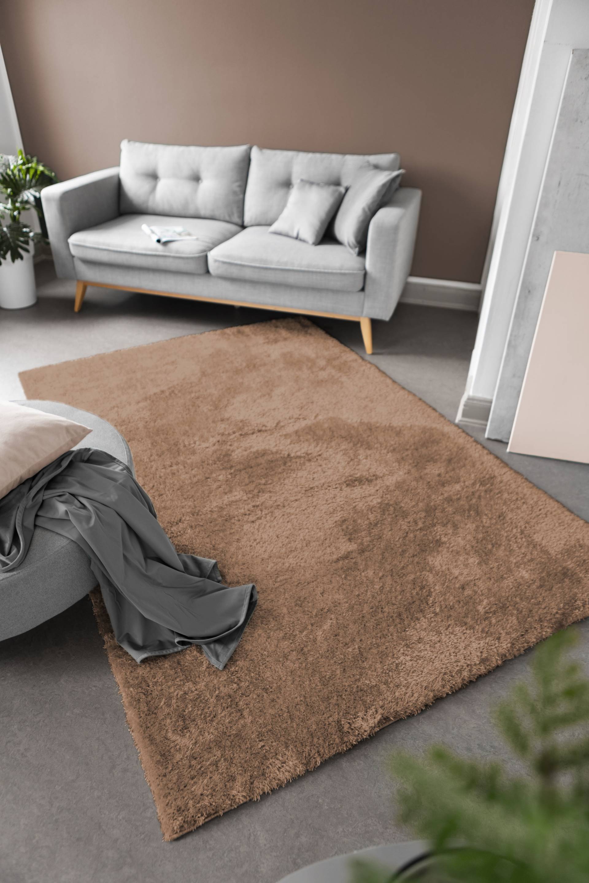 my home Hochflor-Teppich »Lahti«, rechteckig, 45 mm Höhe, Uni Farben, weich & kuschelig, ideal im Wohnzimmer & Schlafzimmer my home Hochflor-Teppich »Lahti«, rechteckig, 45 mm Höhe, Uni Farben, weich & kuschelig, ideal im Wohnzimmer & Schlafzimmer von My Home